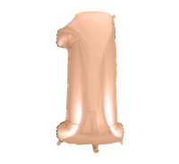 Foil balloon "NUMBER 1" pink-gold