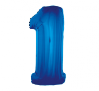 Foil balloon "NUMBER 1" dark blue