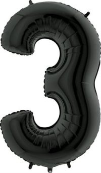 Fooliumist õhupall "NUMBER 3" must