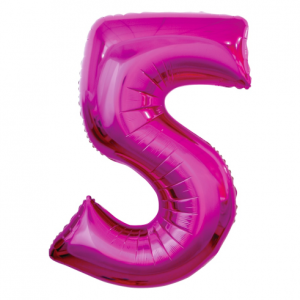 Fooliumist õhupall "NUMBER 3" kuldne roosa särav