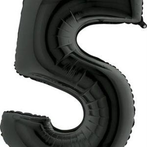 Foil balloon "NUMBER 3" holo glitter silver