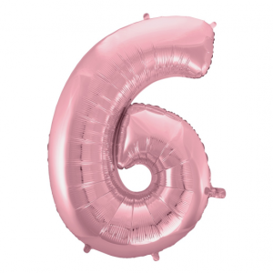 Number-6-heleroosa-BC-HRO6 Foil balloon "NUMBER 1" fuchsia