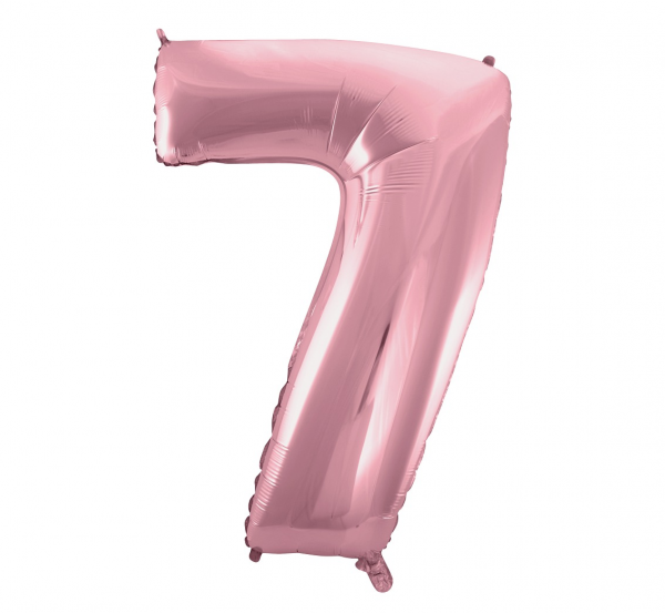 Foil balloon "NUMBER 7" light pink