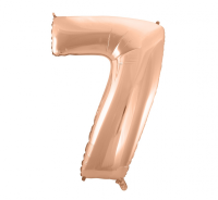 Foil balloon "NUMBER 7" pink-gold