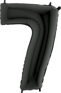 Foil balloon "NUMBER 7" black