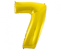 Fooliumist õhupall "NUMBER 7" kuldne