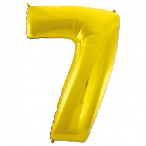 Foil balloon "NUMBER 7" gold