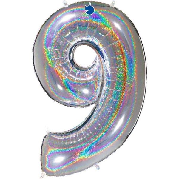 Number-9-hobe-sarav-GR-696GHS-P-—-копия Foil balloon "NUMBER 9" holo glitter silver