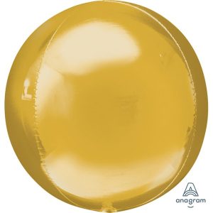 Foil balloon "BALL" marble green-white-gold