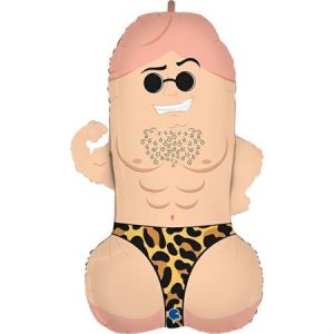 Penis-GR-G72047-P Latex balloon «pastel cocoa brown»