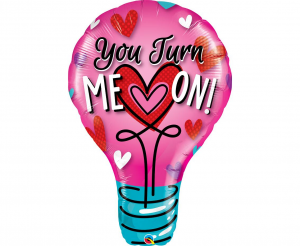 Foil balloon light bulb «YOU TURN ME ON»