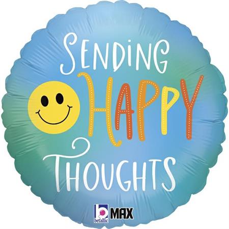 Fooliumist õhupall "SENDING HAPPY THOUGHTS", ümmargune