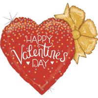 Süda «Happy Valentine's day»  punane, holograafiline