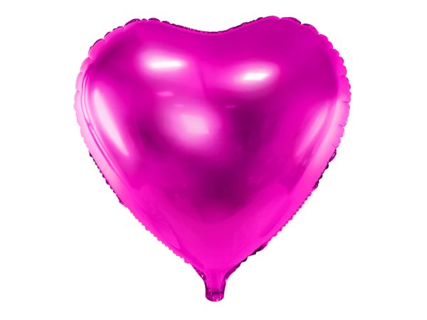 Suda-fuksia-FB9M-006 Heart, fuchsia metallic, 45cm