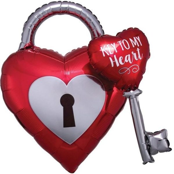 Suda-key-to-my-heart Foil balloon "KEY TO MY HEART" heart