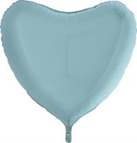 Heart, pastel blue metallic, 91cm