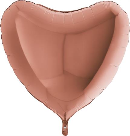 Suda-roosa-kuldne-metallik-GR-36023RG-P Heart, rose gold metallic, 91cm