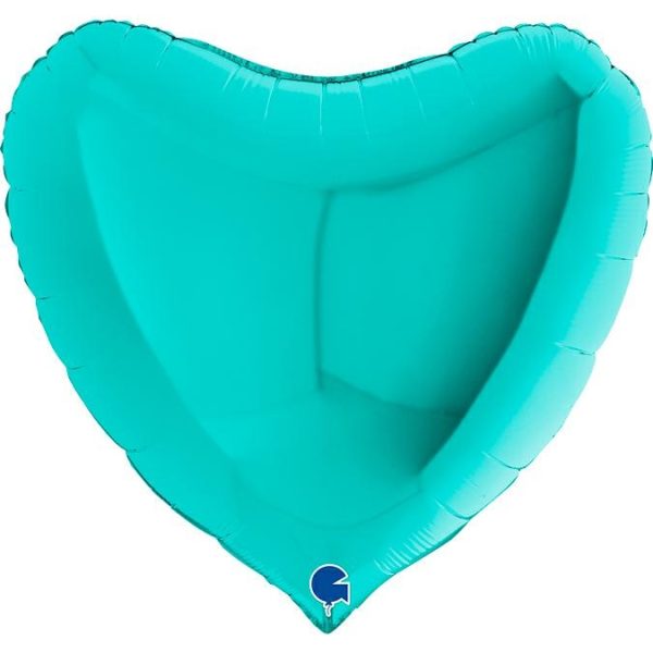 Heart, tiffany metallic, 91cm