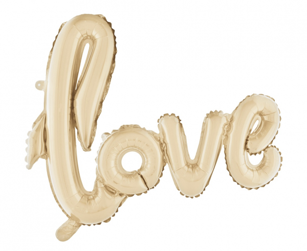 Inscription «Love» rose-gold, with air