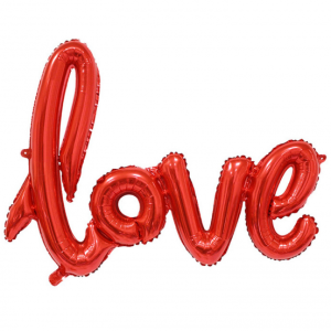 Надпись «Love» красный, с воздухом