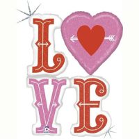 Надпись, «Love», розово-красная