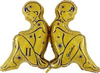 Zodiac Gemini, golden