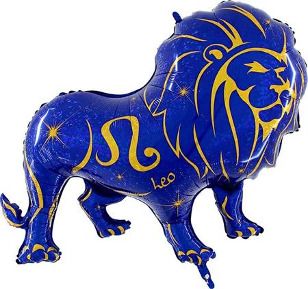 Знак зодиака Лев, синий