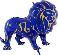 Zodiac Leo, blue