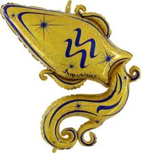 Знак зодиака Водолей, золотой