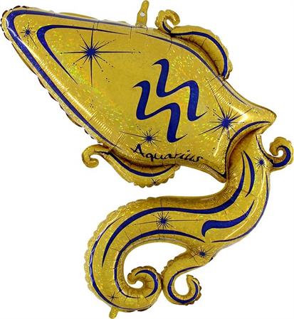 Знак зодиака Водолей, золотой