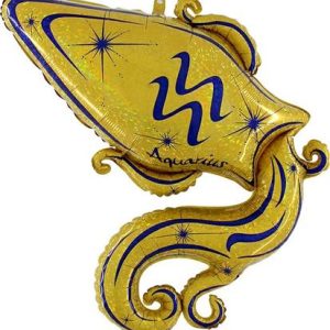 Zodiac Aquarius, blue