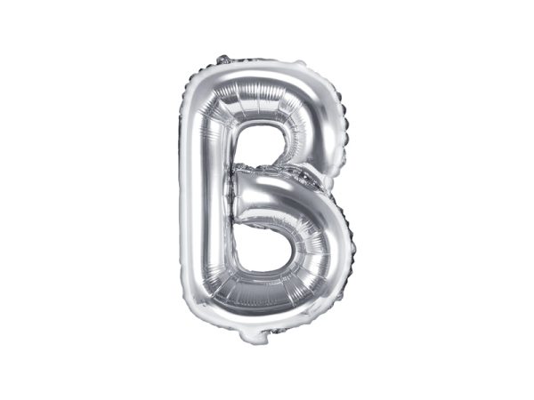 Foil balloon letter «B», silver