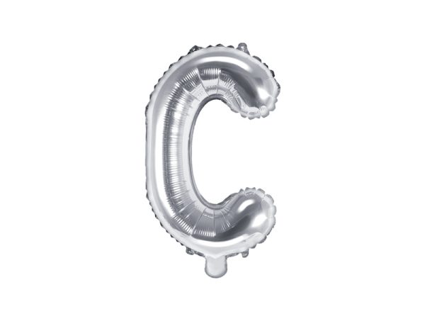 Foil balloon letter «C», silver