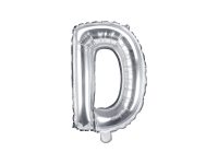 Foil balloon letter «D», silver