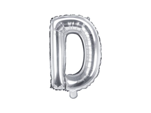 Foil balloon letter «D», silver