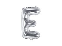 Foil balloon letter «E», silver