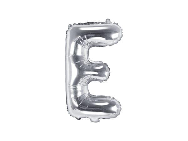 Foil balloon letter «E», silver