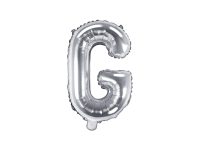 Foil balloon letter «G», silver