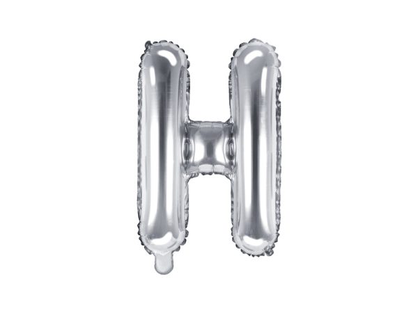 Foil balloon letter «H», silver