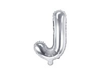 Foil balloon letter «J», silver
