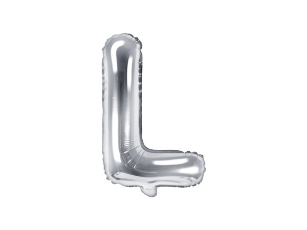 Foil balloon letter «L», silver