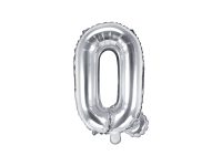 Foil balloon letter «Q», silver