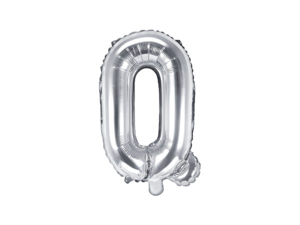 Foil balloon letter «Q», silver
