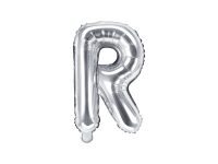 Foil balloon letter «R», silver