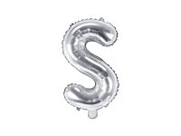 Foil balloon letter «S», silver