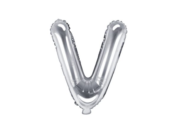 Foil balloon letter «V», silver