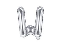 Foil balloon letter «W», silver