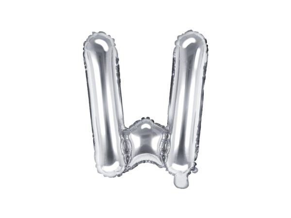 Foil balloon letter «W», silver