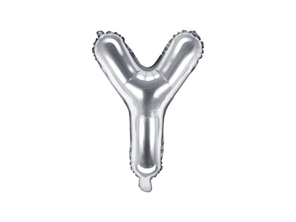 Foil balloon letter «Y», silver