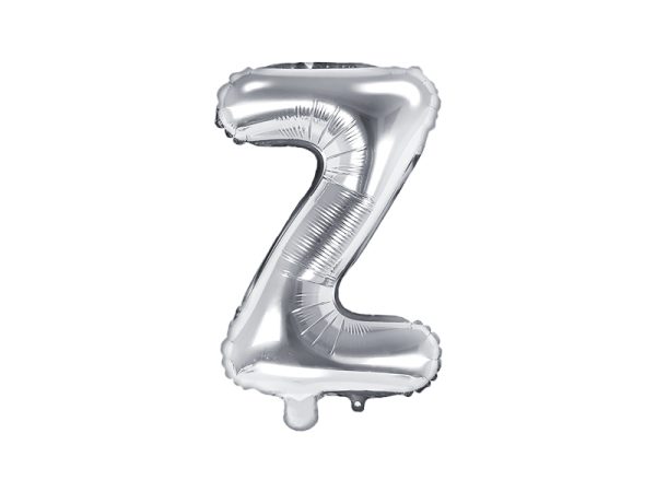 Foil balloon letter «Z», silver